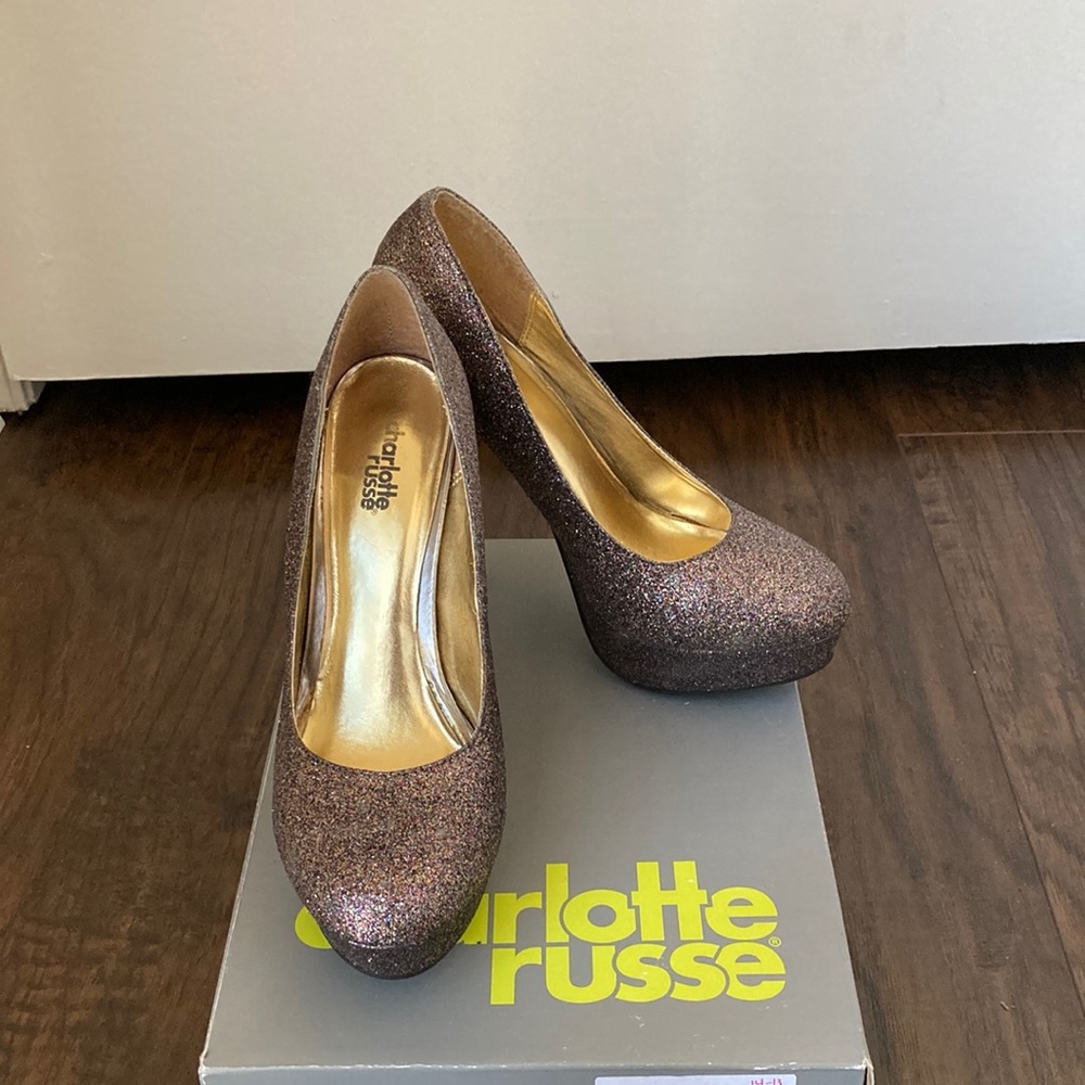 Charlotte Russe Multi Colored Glitter Heel